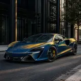 Luminous Blue Gold Vinyl Wrap 3