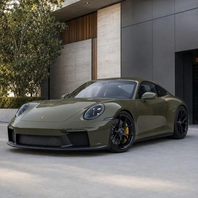Olive Green - Porsche Vinyl Wrap — appearance reference