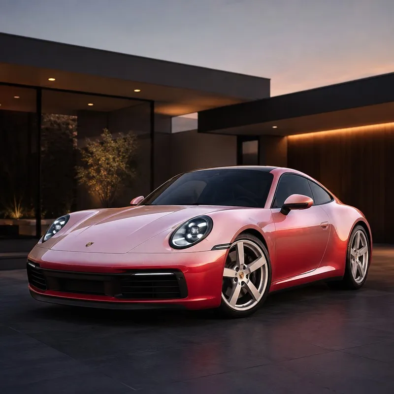 Diamond White Shift Red Vinyl Wrap — appearance reference