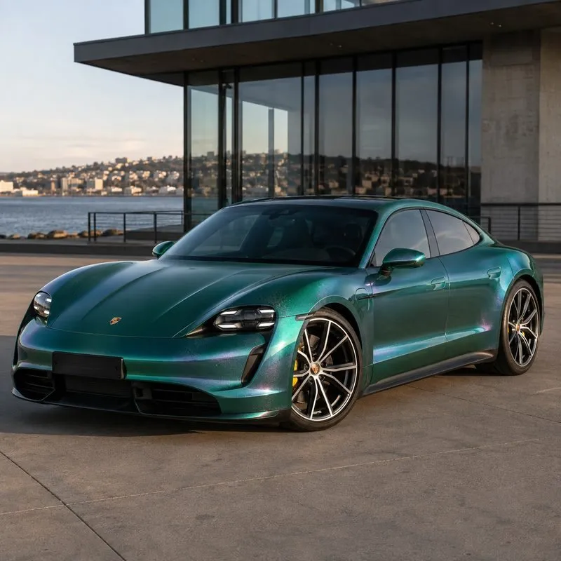 Aurora Diamond Green Vinyl Wrap — appearance reference