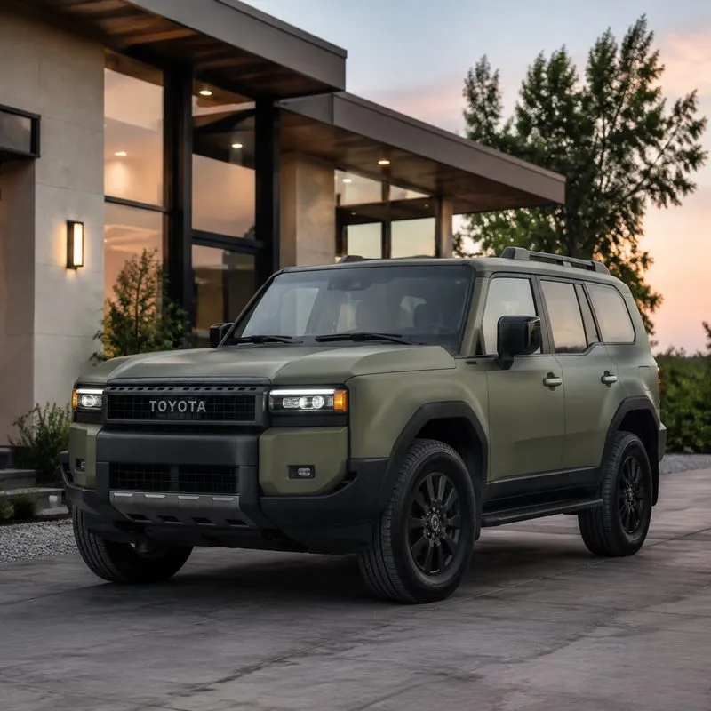 Ultra-Matte Khaki Green Color PPF — appearance reference