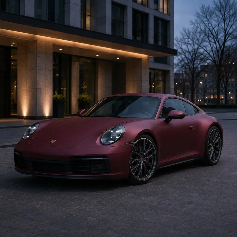 Romanée Red (Matte) Vinyl Wrap — appearance reference