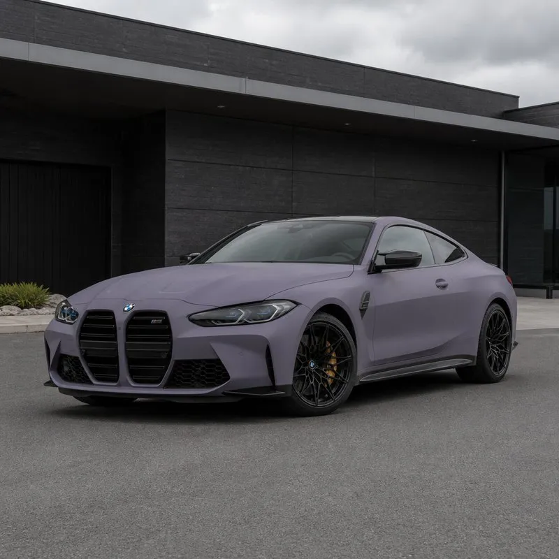 Ultra-Matte Misty Grey-Purple Vinyl Wrap — appearance reference