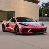 Satin white turns into diamond red vehicle appearance reference