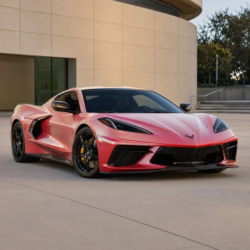 Satin white turns into diamond red Color PPF — appearance reference